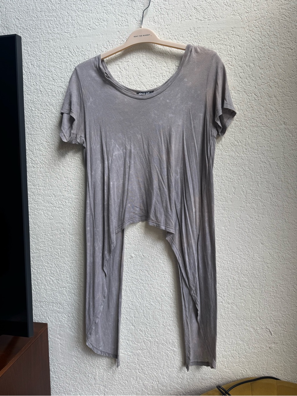Nasty Gal Asymmetrical Washed Tee